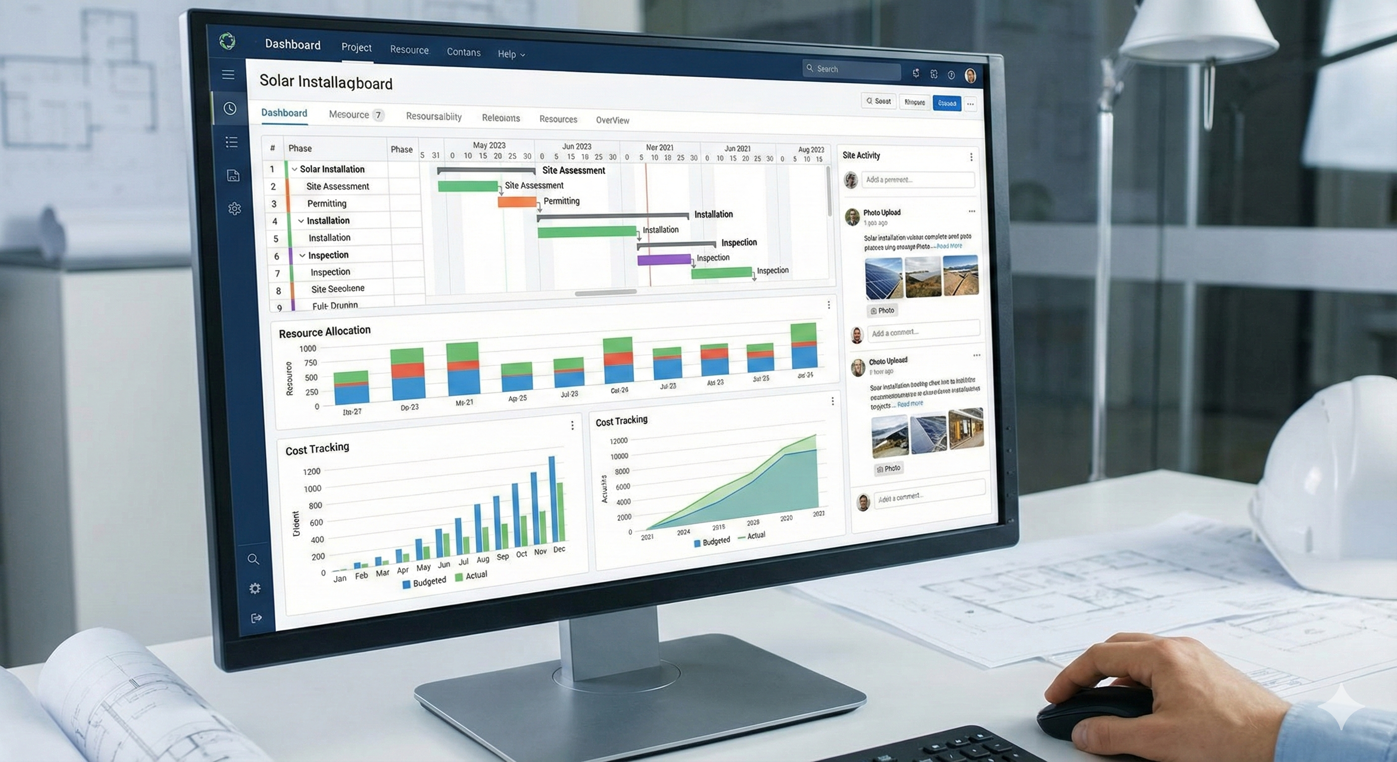 Dashboard de gestión de proyectos